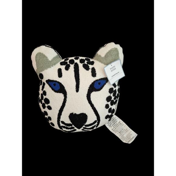 Leopard Cheetah Faced Head Throw Pillow Occasional New W Tags - Picture 2 of 6